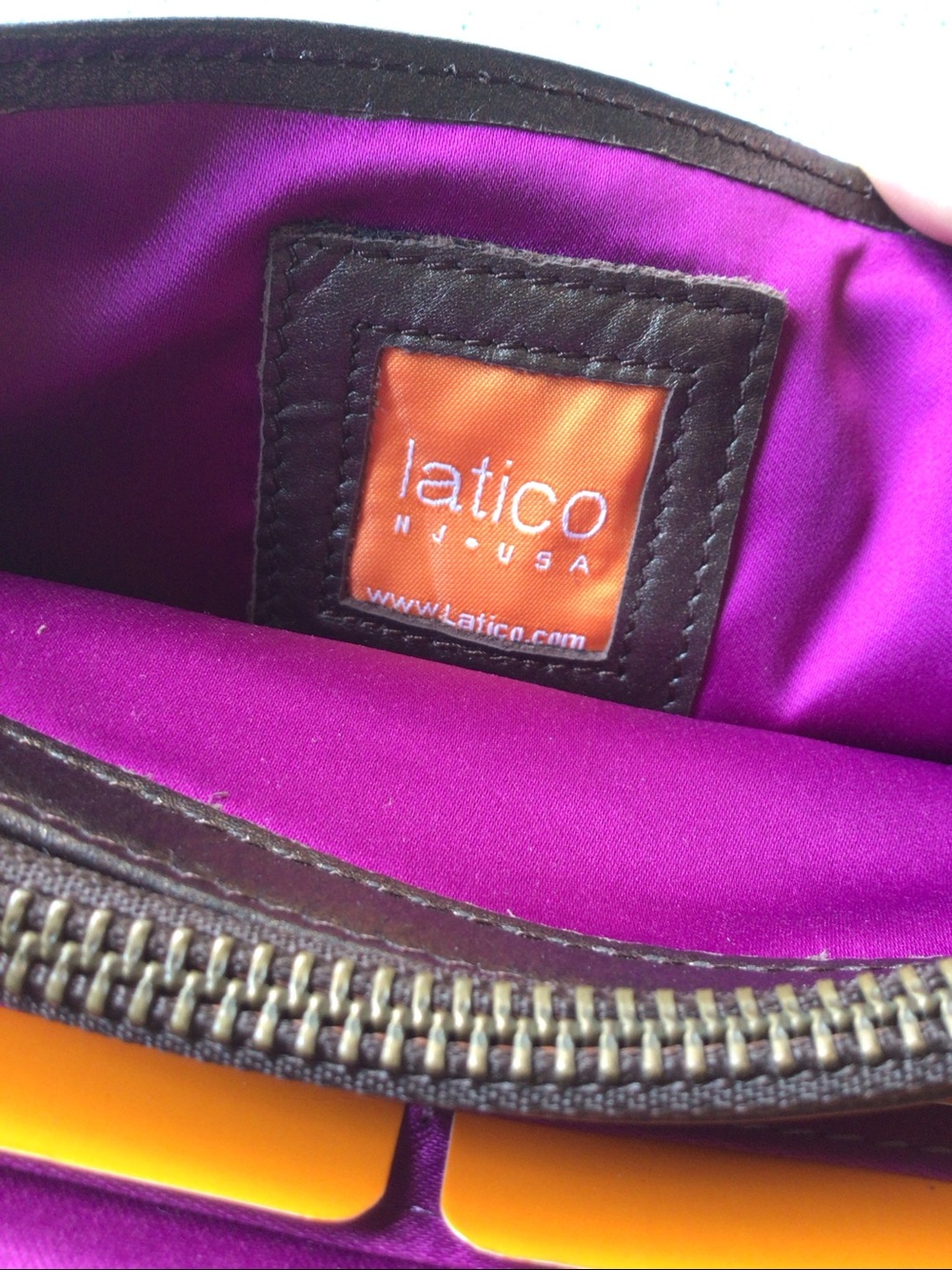 Latico Leather Eloise Wallet Handcrafted Full Grain Phone Zipper USA Brand - Picture 8 of 11